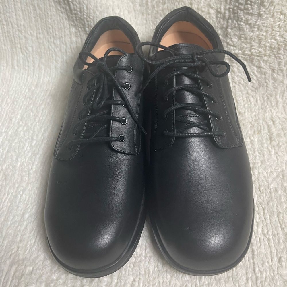 Apex Men’s conform classic Oxford Dress shoes leather Black SZ14W.